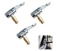 3PCS Brass Tire Air Chucks, Quick Release Tyre Inflator Adaptor, 8mm Tyre Valve Extension Adaptors for Car, No Leakage Car Connector Clamp for Wheel