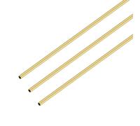 3PCS Brass Tube,iMeistek 300mm Length 2.5mm OD x 0.3mm Wall Thickness Brass Round Tubing