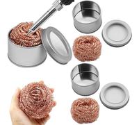 3PCS Brass Wire Soldering Iron Tip Cleaner with Metal Storage Box - Professional Cleaning Ball for Soldering Iron Tips and Nozzles