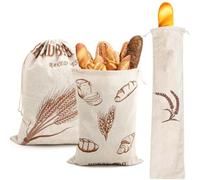 3Pcs Bread Bag Reusable Linen Bread Bags for Food Storage And Homemade Artisan Bread