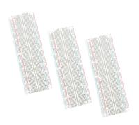 3Pcs Breadboard 830 Point Solderless Prototype PCB Board Kit for Proto Shield Distribution Connecting Blocks for Arduino (3 * 830)