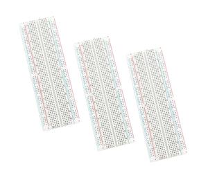 3Pcs Breadboard 830 Point Solderless Prototype PCB Board Kit for Proto Shield Distribution Connecting Blocks for Arduino (3 * 830)