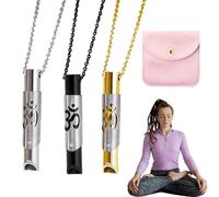 3PCS Breathing Necklace,Anxiety Necklace Breathing,Stress Relief Breathlace with 1 Jewelry Bag,Effectively Meditation,Deep Breathing,Relieve Stress and Anxiety,for Men and Women Gifts
