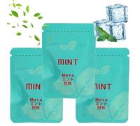 3pcs Breathlace Mindful Breathing Necklace with Wooden Resistance Filter,Anxiety Relief for Adults,Stop S/moking Quit V/aping Aid with Flavoured Air Refill C/artridge Inhaler,Mint