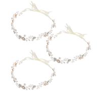 3pcs Bridal Rhinestone Headband for Women Wedding and Photo Shoots | Fabric and Zinc Alloy Construction, Delicate Sparkle, Comfortable Fit for Updos and Loose Curls