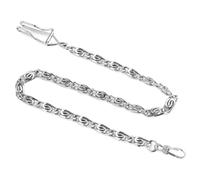 3pcs Bronze Black Silver Gold Pocket Watch Fold Twist Chains for Men Women | Classic fold twist chains for pocket watches, 4 color options, durable metal accessory set