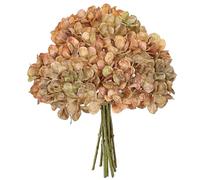 3PCS Brown Hydrangea Artificial Flowers Silk Autumn Flowers for Home Decor
