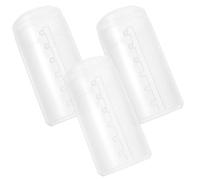 3pcs Brush Case with Lid Adjustable Dustproof Makeup Brush Holder | Polypropylene Makeup Tools Organizer, Retractable Design, Divider Sections, Vanity Table Use for Brushes