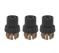 3pcs Brush Head Replacement for Steam Mop for X500, X700 - Plastic + Brass Cleaning Mop Accessory, Fit for Steam Cleaner, 4 x 3 cm