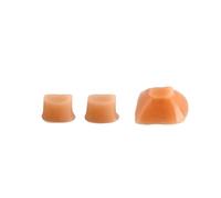 3pcs Bumper Cork Replacement Flute Trill Key Bumper Cork Silicone Flute Replacement Accessories for Piccolo Wind Instrument CF102 Light Brown