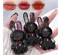3Pcs Bunny Hydrating Lip Gloss Set, Jelly Liquid Lipsticks Shiny Cute Lip Gloss Oil Lip Plumping Moisturizing Glass Finish Lip Gloss for Women