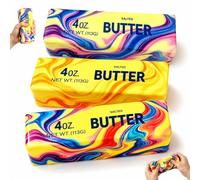 3Pcs Butter Squishy, Slow Rising Fidget Toy Set, Squeeze Stress Relief
