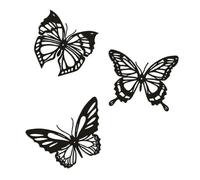 3pcs Butterfly Metal Wall Decor Black Butterfly Metal Wall Hanging Decor Farmhouse Rustic Home Offi