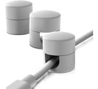 3Pcs Cable Anchors for Desk Organization, Premium Aluminum Cord Organizers, Cable Organizers with Screws, Premium Cord Organizers for Home & Office (White)