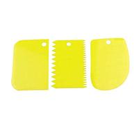 3Pcs Cake Icing Cream Scrapers Smoother Jagged Edge Spatulas Decorating Diy Tool - Green Professional and Attractive
