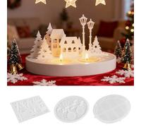 3Pcs Candle Moulds,WideSmart Reusable Silicone Moulds,3D Silicone Christmas Tree Moulds,Candle Moulds for Candle Making for Birthday Anniversary Wedding Party Decoration