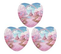 3PCS Candy Land Car Air Freshener Hanging Scented Cards Cute White Car Fresheners Long Lasting New Cars Scents for Women Men Natural Air Freshener with Lanyard Automotive Freshies