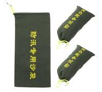 3pcs Canvas Drawstring Sandbag Flood Barrier for Garage and Outdoors | Reusable Empty Bag, Thick Flexible Design, Easy Drawstring Operation, Suitable for Hurricanes and Parking