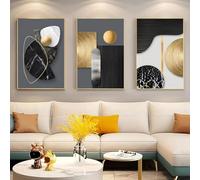 3pcs Canvas Poster Abstract Geometry Pictures Art Beautiful Marble Art Simple Design Decoration for Living Room Bedroom Decor 30x45cmx3 No frame