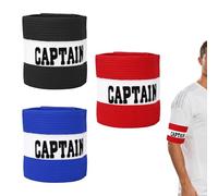3PCS Captains Armband Adjustable Football Captain Arm Band Kids Multicolor Elastic Sports Arm Band Captain Armbands Arm Bands for Football Training, Adult & Youths