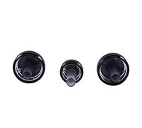 3Pcs Car A/C Switch Buttons Control Knob Cover ABS Plastic and Aluminum Alloy Outer Ring Fit for 4 B5 2001-2008