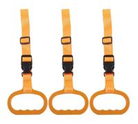 3pcs Car Assist Handle for Seniors and Patients, Portable Grip Aid | Ergonomic Non Slipping Support, Nylon Plastic Build, Orange Finish, for Van and Bed Column Use
