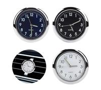 3pcs Car Clocks For Dashboard Universal Functional Mini Tiny Analog Small Luminous Easy To Read Automotive Car Boat Time Air Vent Stick On Clock Watch Dash Instrument Decoration Black White Blue