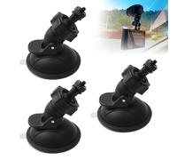 3pcs Car Dash Cam Mount bracket Adjustable Car Suction Cup Holder with Strong Suction Power 360° Rotating Ball Joint Black Dash Cam Holder for Cameras Removeable Suction Cup Easy to Install
