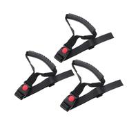 3pcs Car Entry Assist Handle Black Webbing Plastic Grip Aid