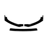 3Pcs Car Front Bumper Lip Diffuser For A6 C7.5 Sport 2016-2018 Spoiler Splitter Cover Trim Front Bumper Lip Spoiler(Glossy Black)
