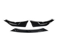 3PCS Car Front Bumper Lip For Jaguar XE 2020-2021 Spoiler Deflector Lips Fins Guard Protector Cover Body Splitter Kit(Glossy Black)