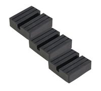 3pcs Car Jack Adapter Pad, Square Rubber Pinch Weld Frame Rail Protector | 7.5x7.5x2.5cm Slotted Design, Black Finish, Helps Prevent Dents and Paint Scratches on Vehicle Frames