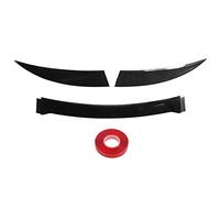 3PCS Car Rear Spoiler Wing, Universal Rear Trunk Spoiler for Vehicle, Glossy Black ABS Lightweight Low - Noise Spoiler with Double - Sided Adhesive for Sedan SUV Hatchback (Type B (without Convex