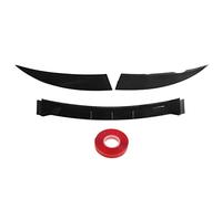 3PCS Car Rear Spoiler Wing, Universal Rear Trunk Spoiler for Vehicle, Glossy Black ABS Lightweight Low - Noise Spoiler with Double - Sided Adhesive for Sedan SUV Hatchback (Type A (with Convex Spots))