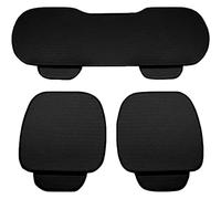 3Pcs Car Seat Cover Breathable & Anti-Slip Cooling Car Seat Cover Universal Refreshing Long-Lasting Pad Mat for Trucks Sedan and SUV Black Bottom Covers for Cars Coo
