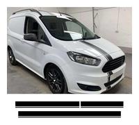 3PCS Car Stickers, For Ford Transit Tourneo Courier Van Accessories Tuning Line Hood Rear Door Decor Graphics Vinyl Film Decals Car Side Skirt stripe decal Decals