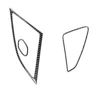 3Pcs Carbon Fiber Car Speakers Frame Sticker for Chevrolet for Corvette C7 2014-2019 Styling Accessories UOEMCRTB(Style B)