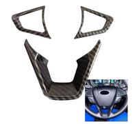 3PCS Carbon Fiber Folor Steering Wheel Cover Fit for Ford Fusion Mondeo Edge
