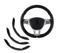 3Pcs Carbon Steering Wheel Cover, Anti-Slip Carbon Fiber Steering Wheel Cover, Segmented Cars Steering Wheel Protector, Universal Car Handle Covers for Auto Truck SUV Van (Black)