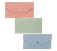 3pcs Card and Envelope Organizer Versatile Lightweight Pu Leather Wallet for Women Travel on The Go Organization Stylish Design Compact Money Holder