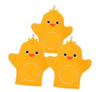 3pcs Cartoon Bath Mitt Baby Bath Scrubber Cotton Animal Shape | Gentle Care for Boy Girl Skin, Smooth Surface, Bathtub Bathing and Business Trip Use
