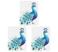 3PCS Cartoon Blue Peacock Car Air Freshener Hanging Scented Cards Cute White Car Fresheners Long Lasting New Cars Scents for Women Men Natural Air Freshener with Lanyard Automotive Freshies