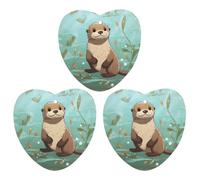 3PCS Cartoon Cute Otter Car Air Freshener Hanging Scented Cards Cute Gray Car Fresheners Long Lasting New Cars Scents for Women Men Natural Air Freshener with Lanyard Automotive Freshies