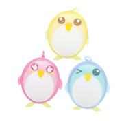 3Pcs Cartoon Penguin Bath Towels Double Sided Shower Foaming Towels for Boys Gentle Skin Massage Fun Bathing Experience Shower Random Color