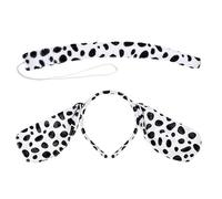 3pcs Cartoon Plush Spotted Dog Ear Hairband Bowtie and Tail Suit Cosplay Accessories for Adult Carnival Party Costume