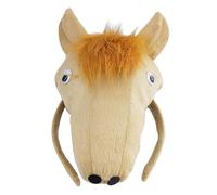 3pcs Cartoon Stuffed Horse Hair Hoop With Tail/Bowtie/Glove Set Performances Role Play Headwear For Teens Girl Child Cosplay Headbands Ears Animal Ears Headbands Cosplay Stuffed