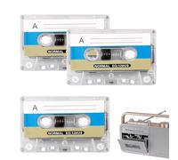 3PCS Cassette Tapes plastic Blank Cassette Tapes Blue Cassette Recorder of 90 Min Recording Time Low Noise Surface Walkman Data Cartridge Normal Bias Micro Voice Music Radio
