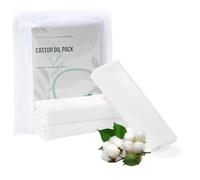 3pcs Castor Oil Pack Wrap Kit for Waist and Thyroid Neck Reusable Organic Castor Oil Compress Pads Adjustable Cotton Flannel Soft Ties Cloth