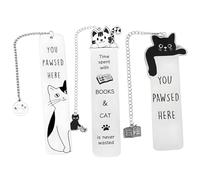 3PCS Cat Bookmarks for Women, Book Marks for Books Lover, Book Accessories, Page Holder Funny Bookmark, Cute Kitten Design for Easy Reading, Practical Read Tool to Mark Reading Progress