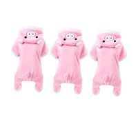 3pcs Cat Clothes for Halloween Windproof Dog Apparel Clothes Cat Vest Pet Costume Dog Winter Dog Coat Dog Uniform Winter (Pinkx3pcs Sx3pcs)